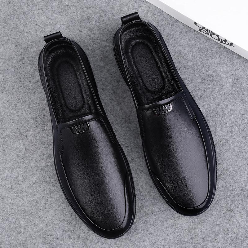 Fashion Leather Men Casual Shoes Slip On Formal Loafers Luxury Brand Comfortable Men Moccasins Italian Soft Male Driving Shoes