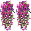 2Pcs Artificial Flowers Vine Morning Glory Wedding Home Room Table Festival Decor Halloween Outdoor Yard Garden Arch DIY Gifts