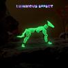 Светящаяся собака 13 суставов подвижная 3D-печатная игрушка-манекен для собак DIY полное уменьшение тела