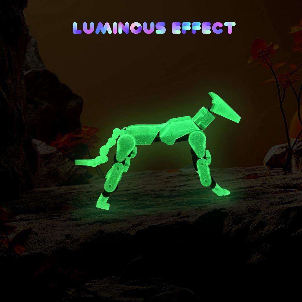 Светящаяся собака 13 суставов подвижная 3D-печатная игрушка-манекен для собак DIY полное уменьшение тела