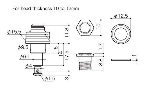 Планетарный тюнер GOTOH для укулеле UBB Gold, кнопка, (UPT-UBB-GX) УПТ-УББ-ГГ