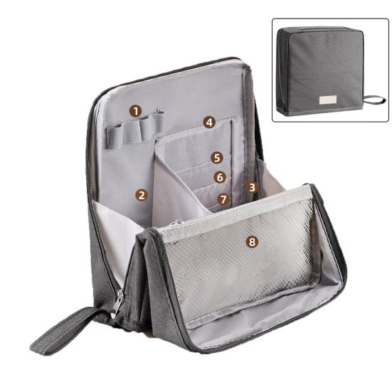 Сумка-косичка из ткани Оксфорд, многофункциональная косметичка с отделениями, водонепроницаемая косметичка, дорожный органайзер для кистей для макияжа