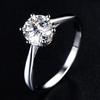 Настоящее серебро 925 пробы, кольцо с муассанитом цвета D, бриллиантовая огранка, тест пройден шесть когтей, кольца с муассанитом для женщин, ювелирные изделия