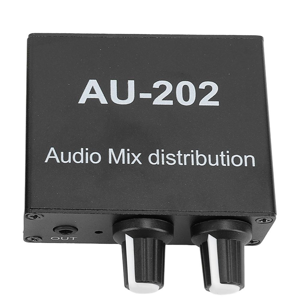 Independent Volume Control Small Sound Mixer 3.5mm Headphone Mixer Stereo Mixer  For Headphone