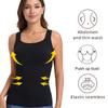 Женский компрессионный топ-майка Shapewear с квадратным вырезом, коррекция живота, боди-шейпер, тренажер для талии, мягкое мягкое нижнее белье с набивкой