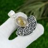 Mothers Day Sale Sterling Silver Natural Golden Rutile Artisan Bezel New Pendant
