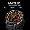 AK77 Silicone Strap 1.43-inch AMOLED Smart Watch Sleep Health Monitoring Bluetooth Call Sports Watch