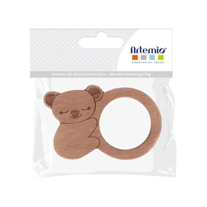 Wooden Teething Ring - Koala - 100 X 70 Mm