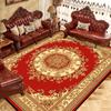 Ковер в европейском стиле красного цвета для гостиной, с цветочным декором, для дома, под диванные столики, пушистый мягкий коврик для спальни, роскошный плюшевый коврик для пола, моющийся