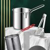 Фритюрница из нержавеющей стали 304 с корзиной для жарки, многофункциональная маленькая кастрюля, кухонный инструмент для жарки курицы и других блюд