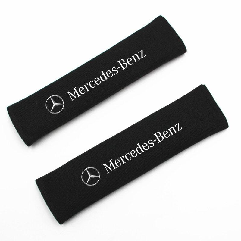 2Pcs Car Seat Belt Safety Belt Shoulder Cover For Mercedes Benz AMG W204 W205 W203 W211 W212 W213 W201 W210 W124 W126 W140