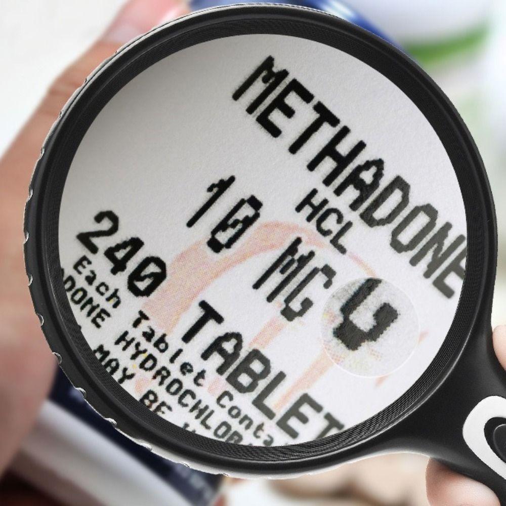 15-кратная лупа с большой линзой, белая, прочная ручная лупа, для газет