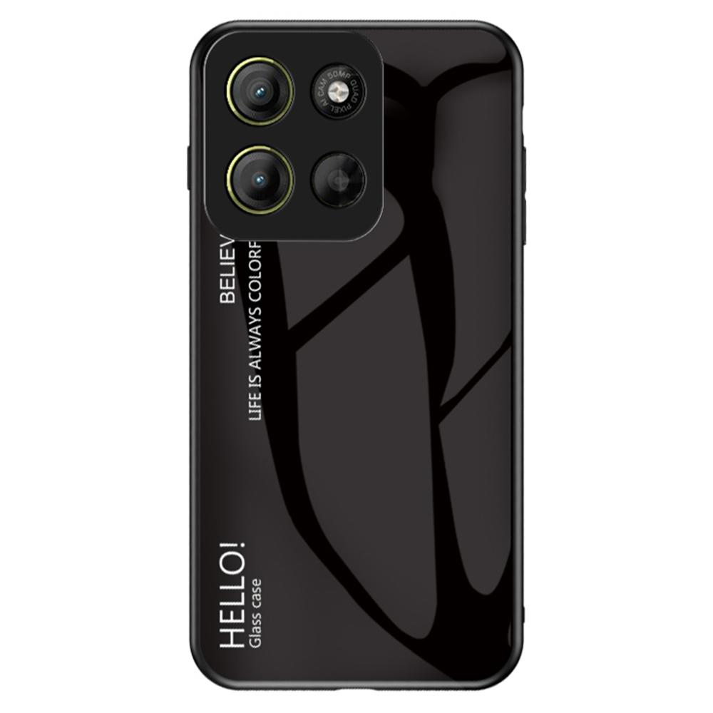 Для Motorola Moto G15 4G Чехол Защита от царапин Закаленное стекло+ПК+ТПУ Чехол для телефона