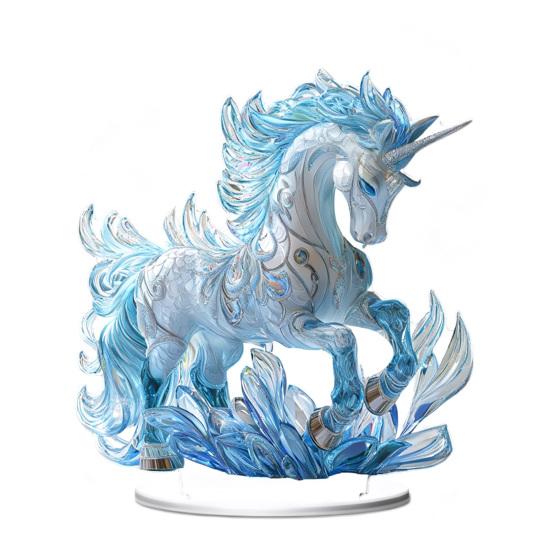 Acrylic Horse Ornament 2D Flat Horse Tabletop Decoration Collectible Colorful Horse Centerpiece for Year of The Horse New Year Living Room Decor