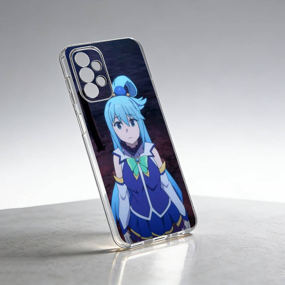 A-Aqua Аниме KonoSuba S-S Чехол для телефона Прозрачный Силиконовый Мягкий Для Samsung S25,S24,S21,S22,S23,S30,Ultra,S20,Plus,Fe