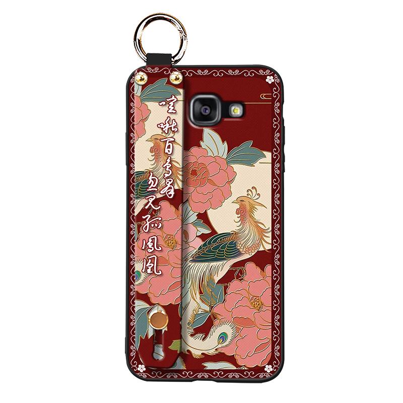 Wristband Silicone Phone Case For Samsung Galaxy A510/A5 2016/SM-A510F Anti-knock Protective Lanyard Shockproof Ring