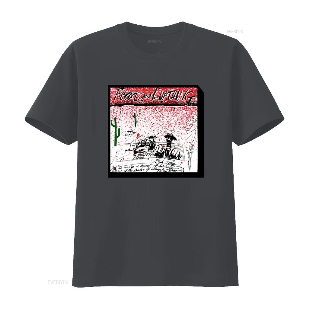 Retro 80s 90s Fear and Loathing Ralph Steadman Vintage Art T Shirt vintage Washed streetwear Top For Everyday Wear Comfortable