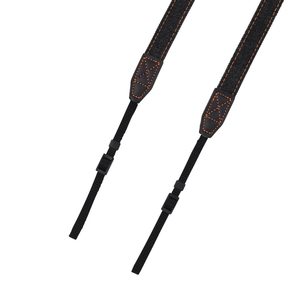 Ремень для камеры на шею из денима, диагональный, регулируемый, черный [ETSUMI] для беззеркальных/зеркальных камер, 2, повседневный, подвесной, длина, VE-2435