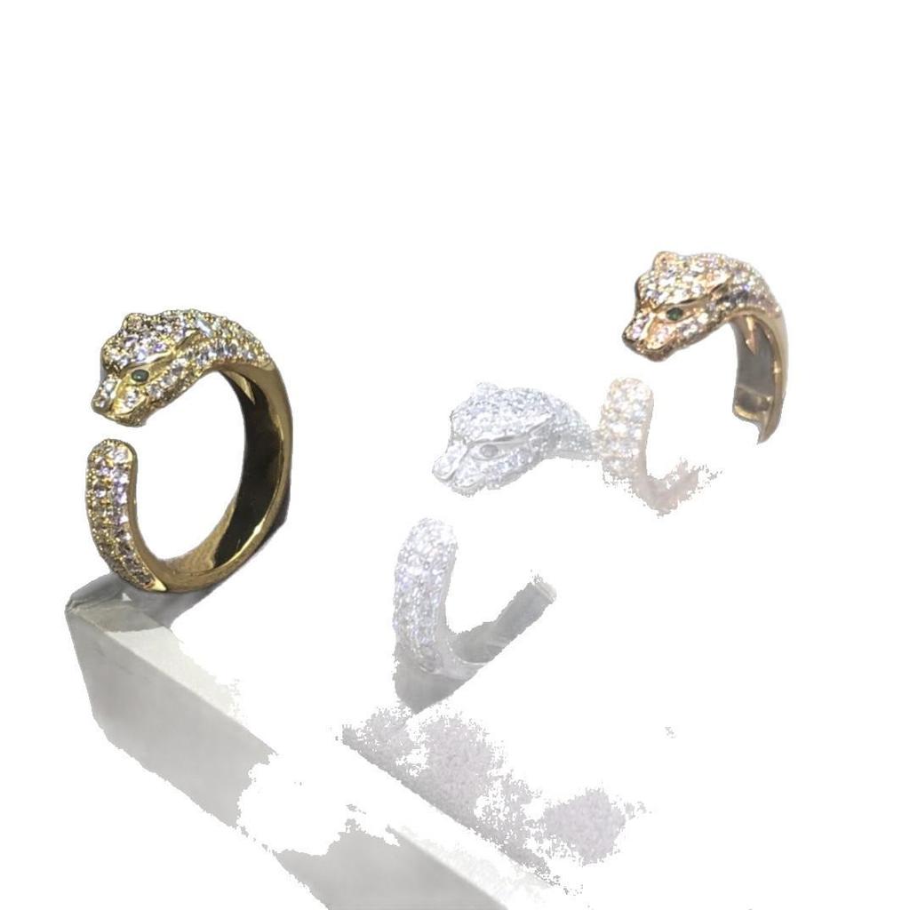 Женское кольцо Ka's Fine Jewelry из розового золота с бриллиантовой головой пантеры