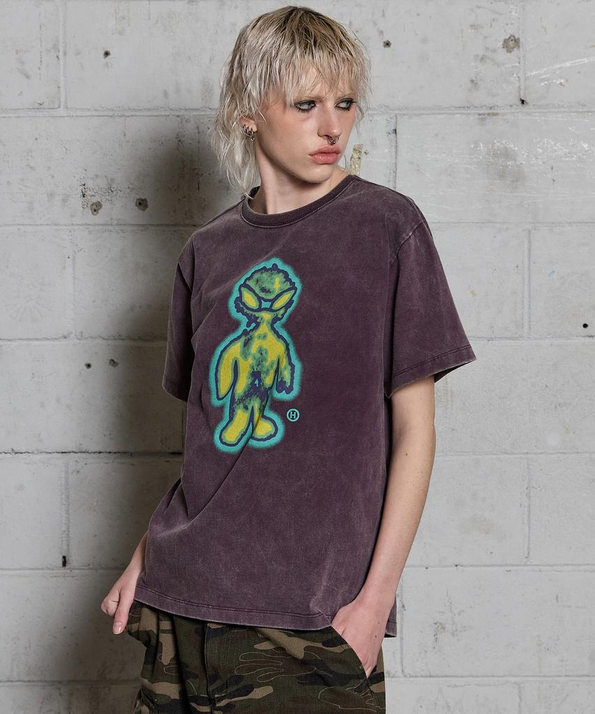 HOODHOOD Fever Alien Short Sleeve T-Shirt Purple