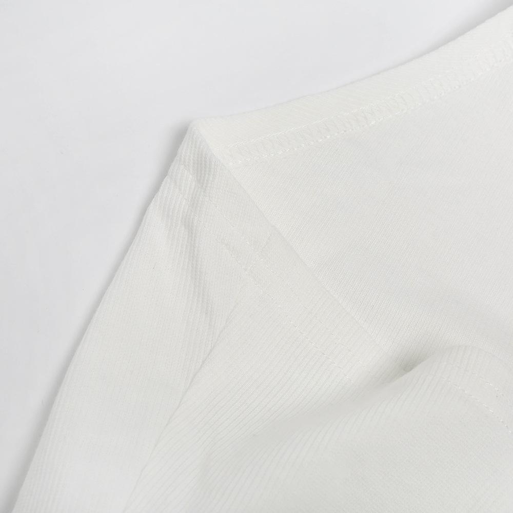 Сексуальный топ-кроп без рукавов с глубоким V-образным вырезом на пуговицах, летний белый, с открытой спиной, женская майка-халтер, клубная уличная одежда, повседневные топы