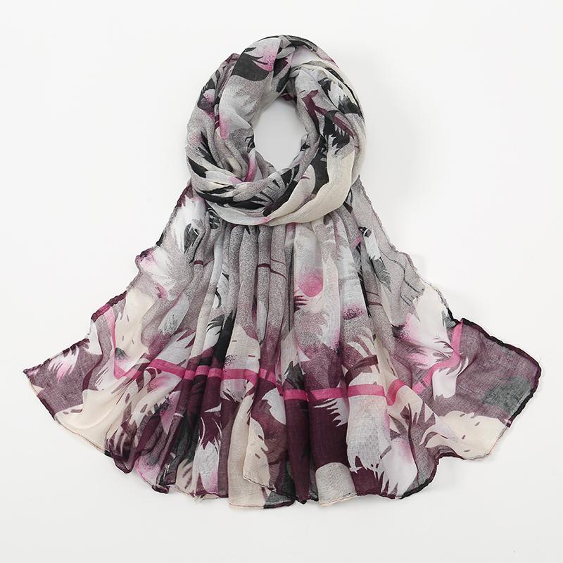 New Printed Muslim Hijab Scarf For Women Cotton Viscose Floral Scarf Shawls Muslim Headscarf Wraps Foulard Headband Turbans