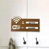 Деревянный знак с паролем WiFi Настенный Рукописный WiFi Наклейки на стену Многоцелевое использование Перезаписываемый WiFi Индикатор Домашний декор