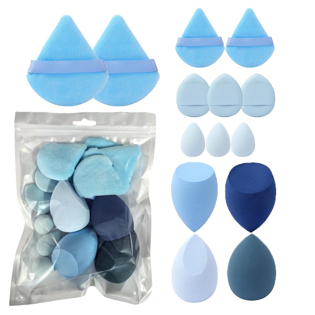 14-Piece Super Soft Makeup Sponge Set - Non-Absorbent Puff for Flawless Application