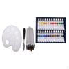 Pro Painting Tube Pigments +Paint Brushes +Scrapers 37 Pieces Total