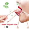 Bad Breath Care Copper Tongue Scraper  Cleaner Stainless Steel Oral Hygiene Dental Cleaning