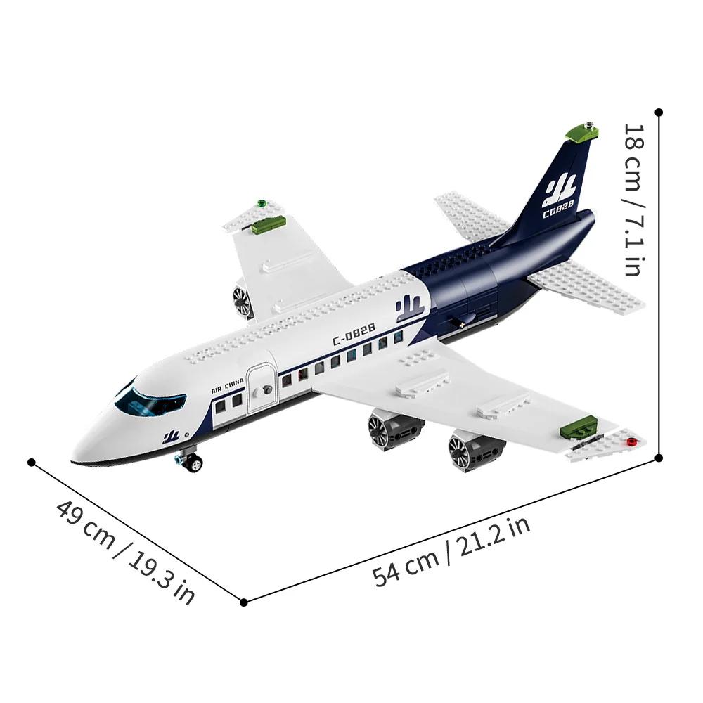 Креативный Город Аэробус Грузовой Самолет Самолет Строительные Блоки Воздушный Самолет Модель Кирпичики Образовательные DIY Игрушки Для Детей Мальчиков