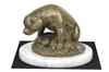 Staffordshire Bull Terrier, Staffy II - dog figurine, statue on white marble, trophy for Art-Dog dog show exhibition