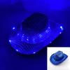 Wireless LED Western Cowboy Hat Light Up Cowboy Hat Disco Bride Pink Cowgirl Hat Concert NightClub Wedding Costumes Accessories