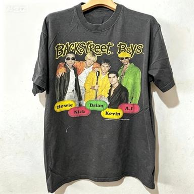 Backstreet Boys 1998 Vintage Band Tee2026 Names Label Graphic Print Casual Streetwear Short Pure Cottontshirt