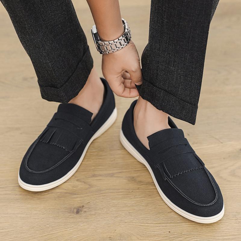 2025 New Model Men's One-Piece Slip-On Loafers, Lightweight Daily Casual Shoes