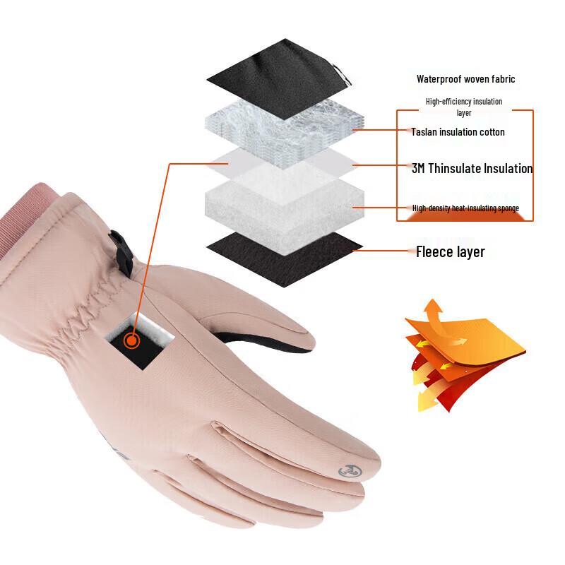 TFO B2402318 3M Thinsulate Winter Ski & Hiking Gloves