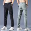 Мужские повседневные брюки Four Seasons, летние облегающие мужские брюки больших размеров, узкие брюки, модные прямые брюки