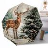 Easter Moose Magic Outdoor Automatic Umbrella Sturdy 8-Rib Shaft Compact Design Travel Essential Vibrant Pattern Umbrella