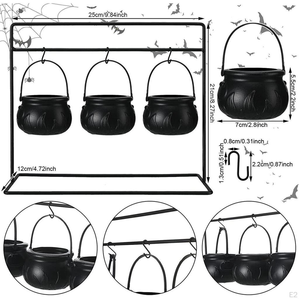 3 Pieces Witches Serving Bowls Halloween Decor Decorative Ornaments Candy Bowl for Party Supplies