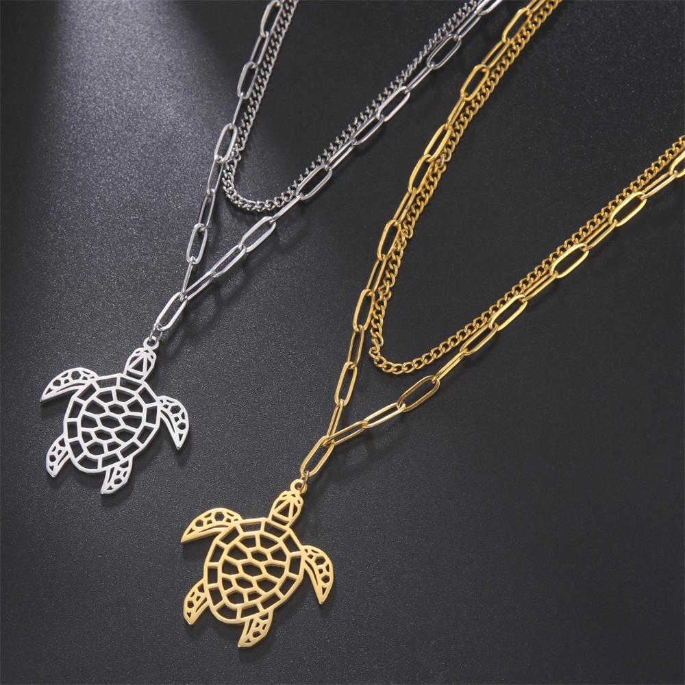 Cazador Animal Necklace for Men Women Stainless Steel Turtle Pendant Necklace Jewelry Gift Trend 2026 Birthday Gift Wholesale
