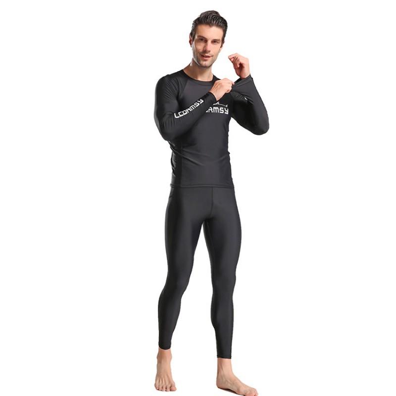 Mens UV Protection Rash Guard Set High Elastic Quick Dry Diving Surfing Snorkeling Wetsuit Summer Spring Fall Winter