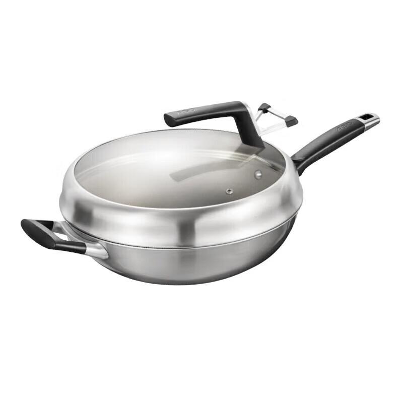 ASD 32cm Non-Coated 304 Stainless Steel Wok
