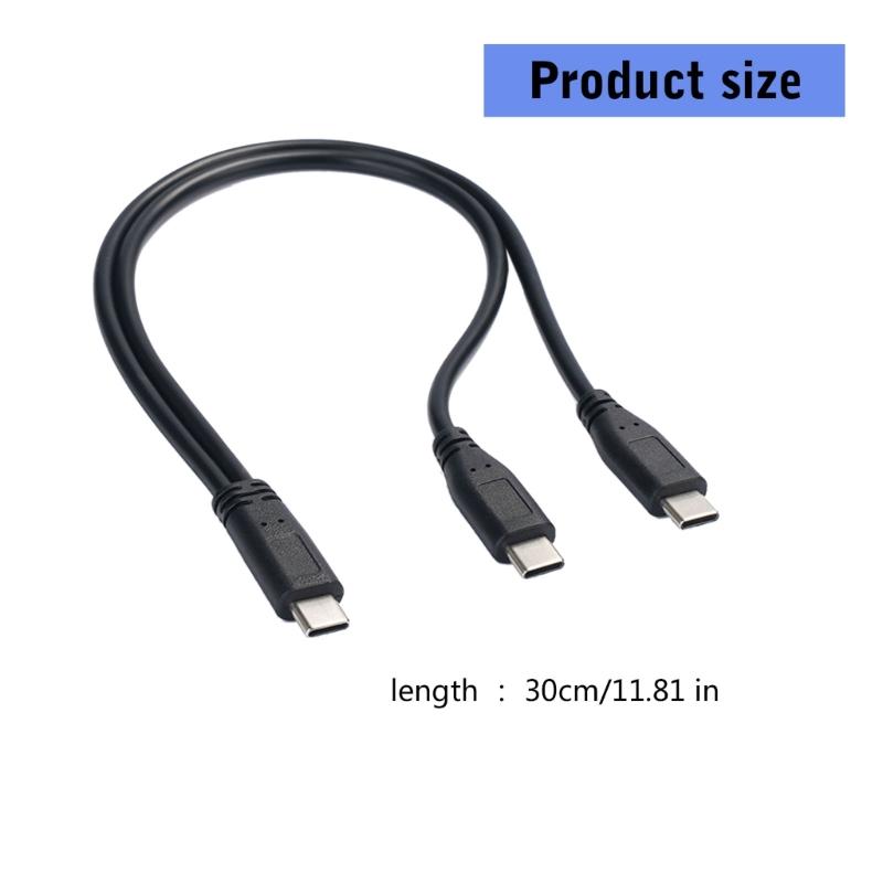 Кабель USB Type C 30 см на два штекера Type C Кабель для быстрой зарядки для смартфонов и планшетов Источник питания