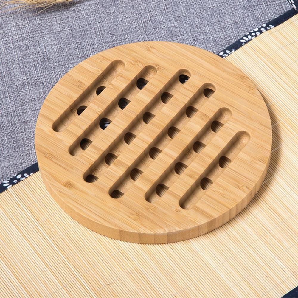 Кухонная Экологичная Натуральный Бамбук Нескользящая Подставка под Кастрюлю Подставка под Горячее Изоляционная Подставка Держатель для Посуды