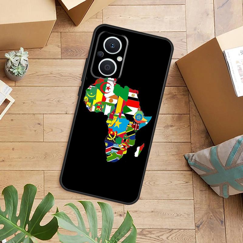 Africa Map Case For OPPO Reno 13F 14F 12F 10 11 12 13 14 Pro 8T 7 8 Lite OPPO Find X9 X6 X5 X8 Pro Cover