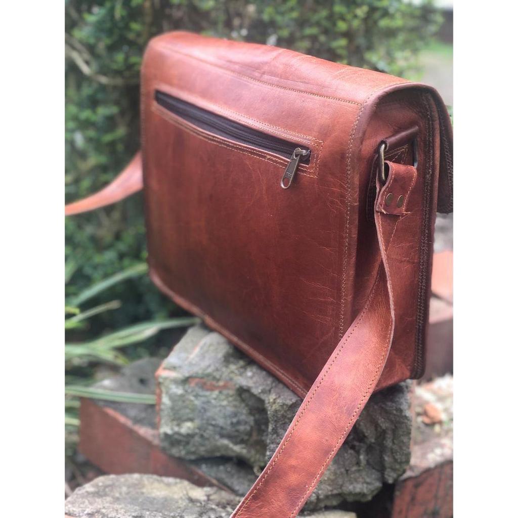 Коричневая кожаная сумка 13 дюймов, классная кожаная сумка-мессенджер унисекс, кожаная сумка через плечо формата А4, кожаная школьная сумка в традиционном стиле