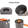 1600ml Camping Pot Energy-gathering Portable Aluminum Alloy Pot Cooking Utensils For Outdoor Hiking Backpacking