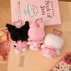 Sanrio Peluche Hello Kitty Kuromi Melody Cinnamoroll Stuffed Toys Pendant Cute Plush Toys Keyring Anime Keychain Birthday Gift