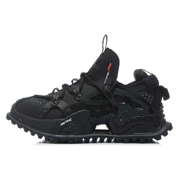 Li Ning Pan Gu Массивные кроссовки Женские Низкие Черные AGLR150-11