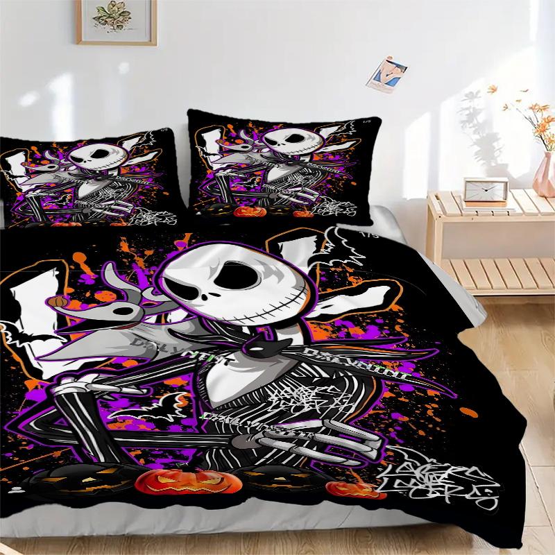 3Pcs Nightmare Before Christmas Art Bedding Sets For All Sizes New 3D Printed Bed Cover Comforter Duvet Cover Pillowcase Bedroom Decoration